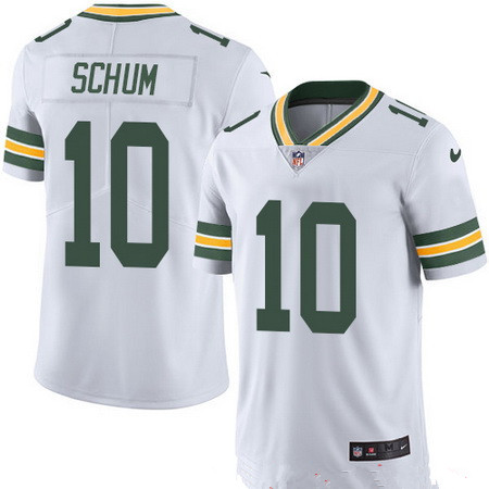 Men's Green Bay Packers #10 Jacob Schum White 2016 Color Rush Stitched NFL Nike Limited Jersey