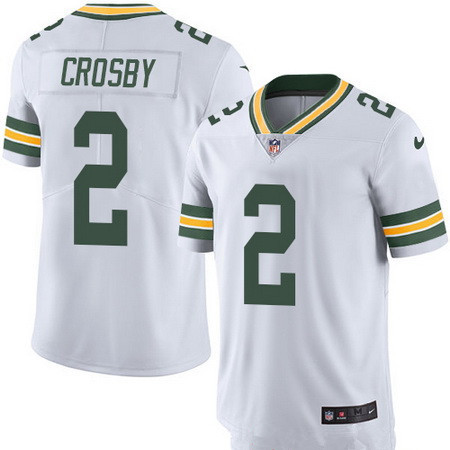 Men's Green Bay Packers #2 Mason Crosby White 2016 Color Rush Stitched NFL Nike Limited Jersey