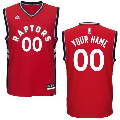 Men's Toronto Raptors adidas New Red Custom Road Revolution 30 Swingman Jersey