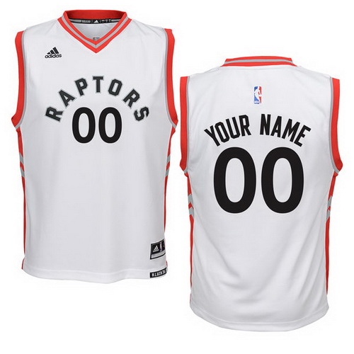 Youth Toronto Raptors adidas New White Custom Home Jersey