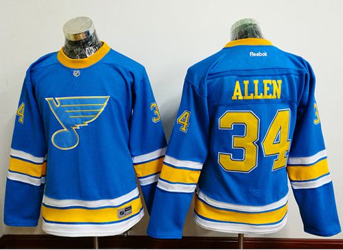 Blues #34 Jake Allen Light Blue 2017 Winter Classic Women's Stitched NHL Jersey