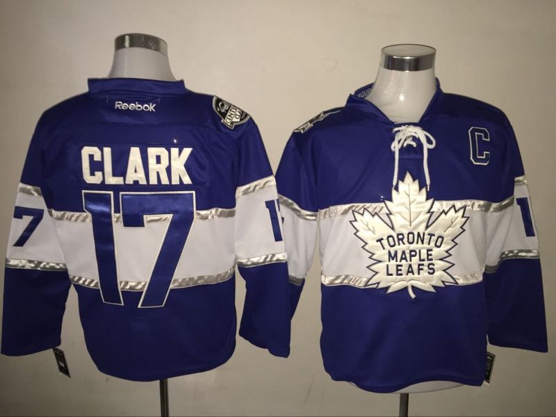 Maple Leafs 17 Wendel Clark Blue 2017 Centennial Classic Reebok Jersey