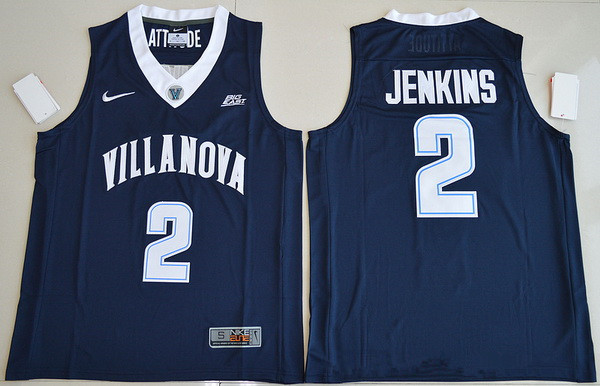 Men's Villanova Wildcats #2 Kris Jenkins Navy Blue College Basketball Nike Swingman Stitched NCAA Jersey