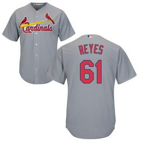 Men's St. Louis Cardinals #61 Alex Reyes Gray Road Stitched MLB Majestic Cool Base Jersey