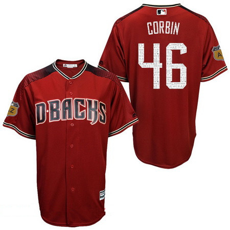 Men's Arizona Diamondbacks #46 Patrick Corbin Red 2017 Spring Training Stitched MLB Majestic Cool Base Jersey