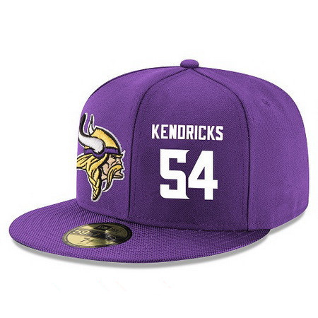 Minnesota Vikings #54 Eric Kendricks Snapback Cap NFL Player Purple with White Number Stitched Hat