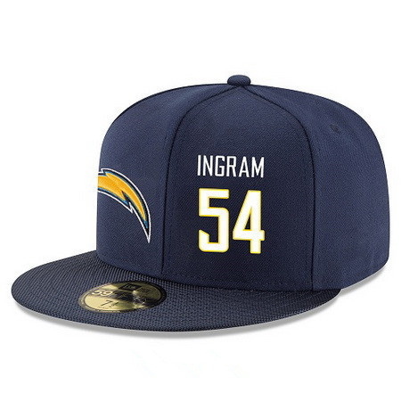 San Diego Chargers #54 Melvin Ingram Snapback Cap NFL Player Navy Blue with White Number Stitched Hat