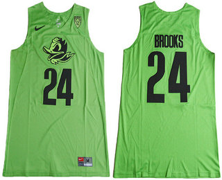 Men's Oregon Ducks #24 Dillon Brooks Electric Green College Basketball 2017 Nike Swingman Stitched NCAA Jersey