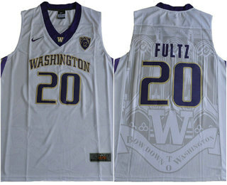 Men's Washington Huskies #20 Markelle Fultz White College Basketball 2017 Nike Swingman Stitched NCAA Jersey