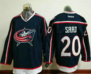 Men's Columbus Blue Jackets #20 Brandon Saad Navy Blue Home Stitched NHL Reebok Hockey Jersey