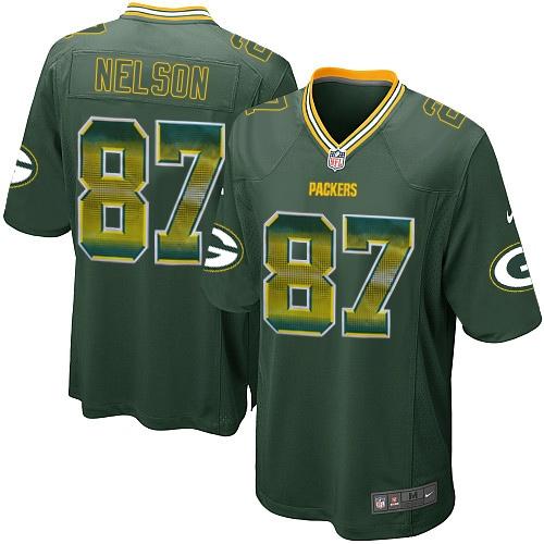 Nike Packers #87 Jordy Nelson Green Team Color Men's Stitched NFL Limited Strobe Jersey