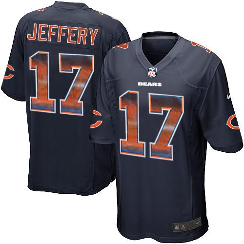 Nike Chicago Bears #17 Alshon Jeffery Navy Blue Team Color Men's Stitched NFL Limited Strobe Jersey