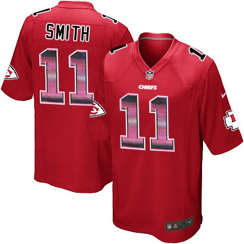 Nike Chiefs #11 Alex Smith Red Team Color Men's Stitched NFL Limited Strobe Jersey