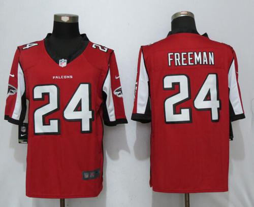 Nike Falcons #24 Devonta Freeman Red Team Color Men's Stitched NFL Limited Jersey