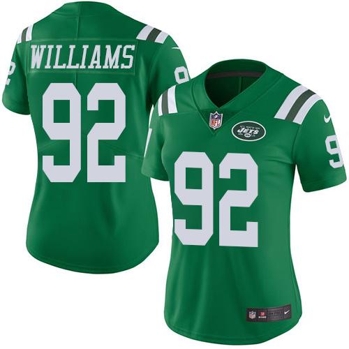 Women's New York Jets #92 Leonard Williams Green 2016 Color Rush Stitched NFL Nike Limited Jersey