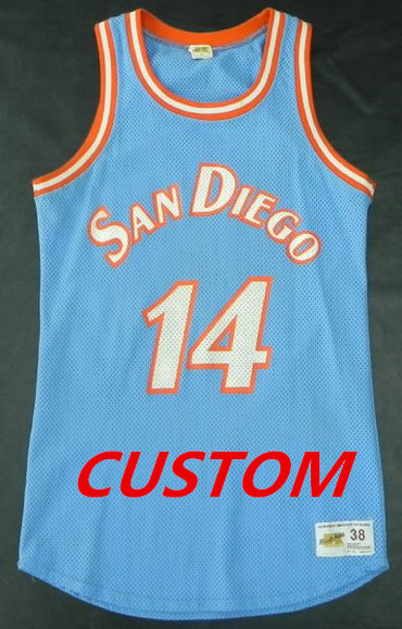 Custom NBA THROWBACK SAN DIEGO CLIPPERS Powder Blue Jersey