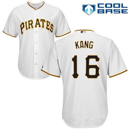 Men's Pittsburgh Pirates #16 Jung-ho Kang White Home Stitched MLB Majestic Cool Base Jersey