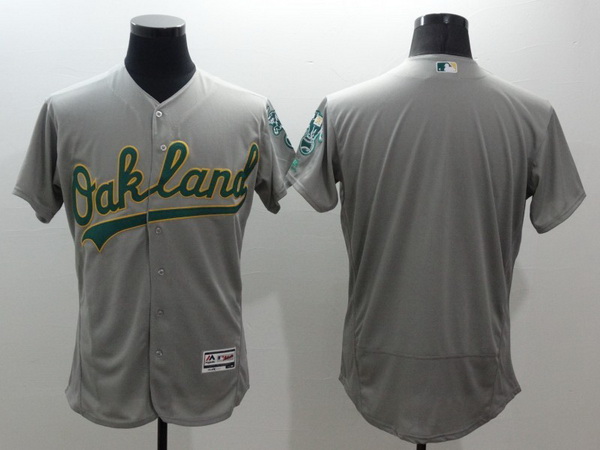 Men's Oakland Athletics Blank Gray Flex Base 2016 MLB Player Baseball Jersey