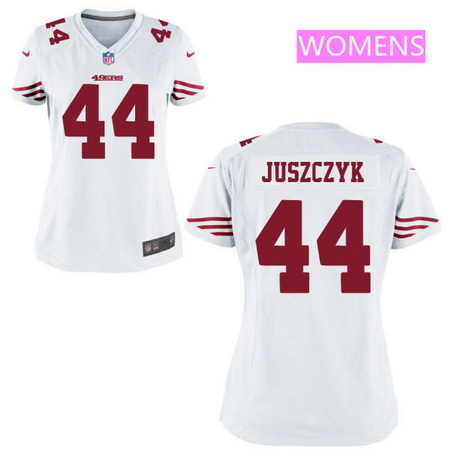 Women's San Francisco 49ers #44 Kyle Juszczyk White Road Stitched NFL Nike Game Jersey