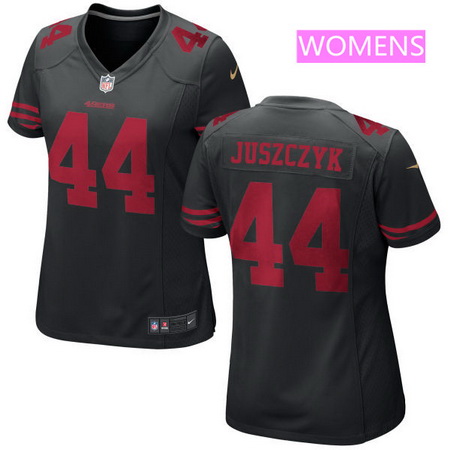 Women's San Francisco 49ers #44 Kyle Juszczyk Black Alternate Stitched NFL Nike Game Jersey