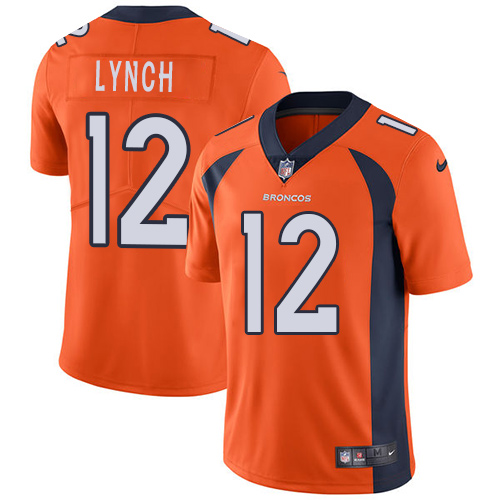 Nike Denver Broncos #12 Paxton Lynch Orange Team Color Men's Stitched NFL Vapor Untouchable Limited Jersey