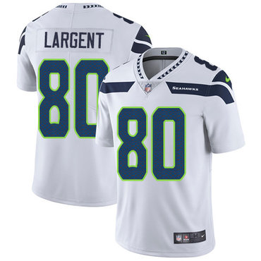 Nike Seattle Seahawks #80 Steve Largent White Men's Stitched NFL Vapor Untouchable Limited Jersey