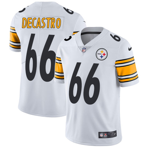 Nike Pittsburgh Steelers #66 David DeCastro White Men's Stitched NFL Vapor Untouchable Limited Jersey