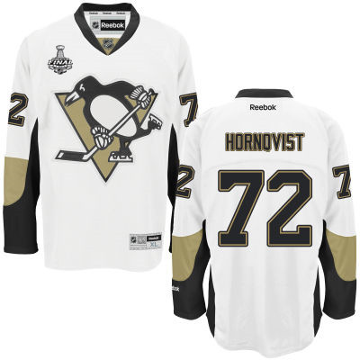 Youth Pittsburgh Penguins #72 Patric Hornqvist White Away 2017 Stanley Cup NHL Finals Patch Jersey