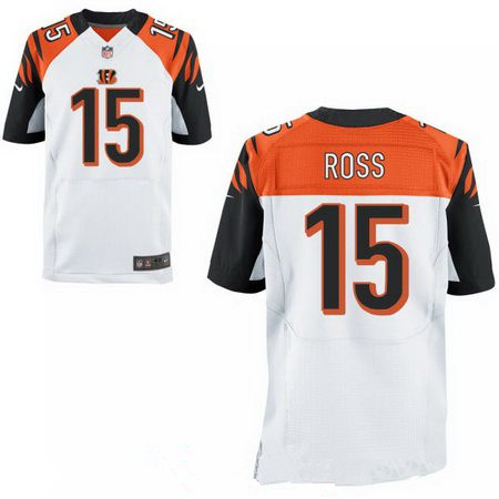 Men's 2017 NFL Draft Cincinnati Bengals #15 John Ross White Road Stitched NFL Nike Elite Jersey