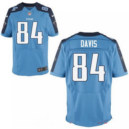 Men's 2017 NFL Draft Tennessee Titans #84 Corey Davis Light Blue Team Color Stitched NFL Nike Elite Jersey