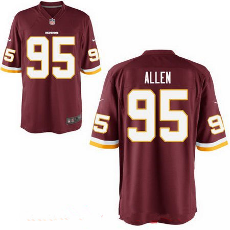 Men's 2017 NFL Draft Washington Redskins #95 Jonathan Allen Burgundy Red Team Color Stitched NFL Nike Elite Jersey