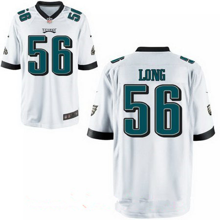 Men's Philadelphia Eagles #56 Chris Long White Road Stitched NFL Nike Elite Jersey