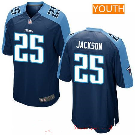 Youth 2017 NFL Draft Tennessee Titans #25 Adoree Jackson Navy Blue Alternate Stitched NFL Nike Game Jersey