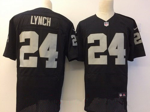 Nike Raiders #24 Marshawn Lynch Black Team Color Men's Stitched NFL New Elite Jersey