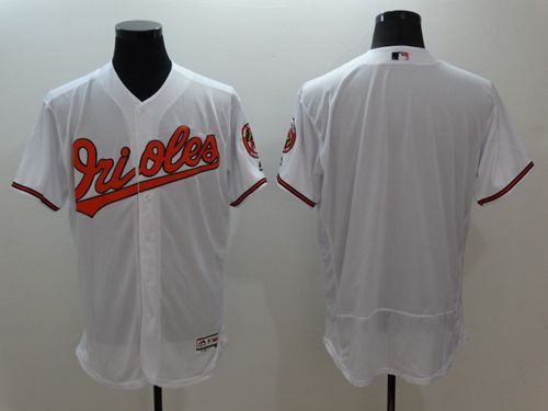 Men's Baltimore Orioles Blank White Flexbase Authentic Collection Stitched MLB Jersey