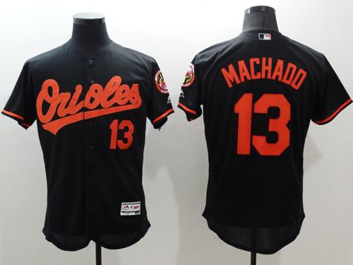 Men's BaltimoreOrioles #13 Manny Machado Black Flexbase Authentic Collection Stitched MLB Jersey