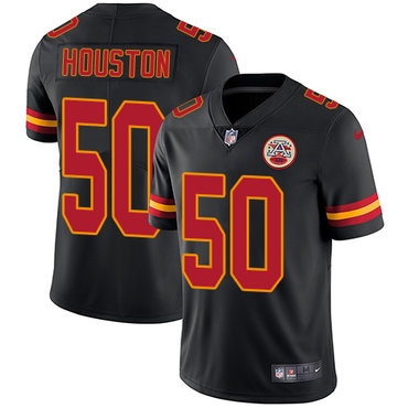 Nike Kansas City Chiefs #50 Justin Houston Black Men's Stitched NFL Limited Rush Jersey