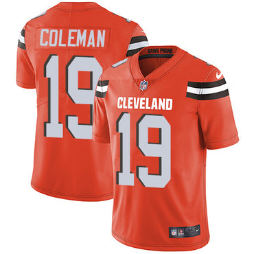 Nike Cleveland Browns #19 Corey Coleman Orange Alternate Men's Stitched NFL Vapor Untouchable Limited Jersey