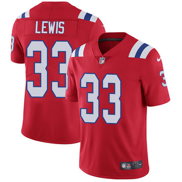 Nike New England Patriots #33 Dion Lewis Red Alternate Men's Stitched NFL Vapor Untouchable Limited Jersey