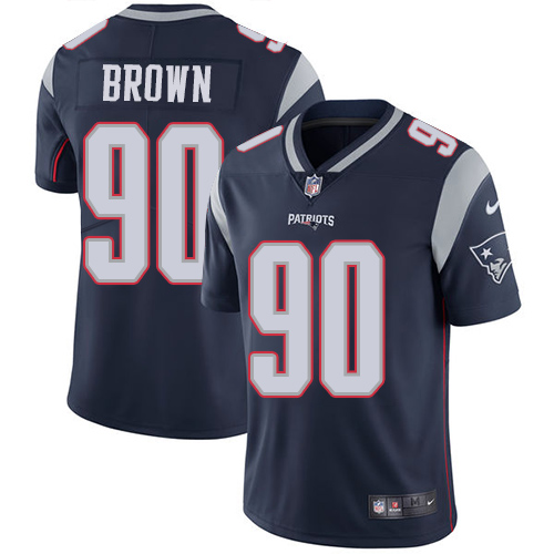 Nike New England Patriots #90 Malcom Brown Navy Blue Team Color Men's Stitched NFL Vapor Untouchable Limited Jersey