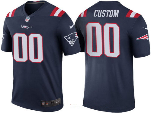 Youth New England Patriots Navy Custom Color Rush Legend NFL Nike Limited Jersey