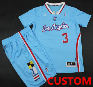 Custom Los Angeles Clippers Blue Revolution 30 Swingman NBA Jerseys Short Suits 2013 New Style