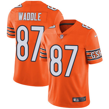 Nike Chicago Bears #87 Tom Waddle Orange Men's Stitched NFL Limited Rush Jersey