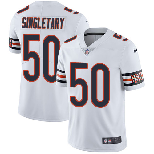 Nike Chicago Bears #50 Mike Singletary White Men's Stitched NFL Vapor Untouchable Limited Jersey