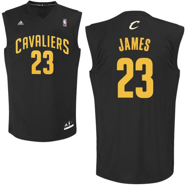 Cleveland Cavaliers #23 LeBron James Black Fashion Replica Jersey