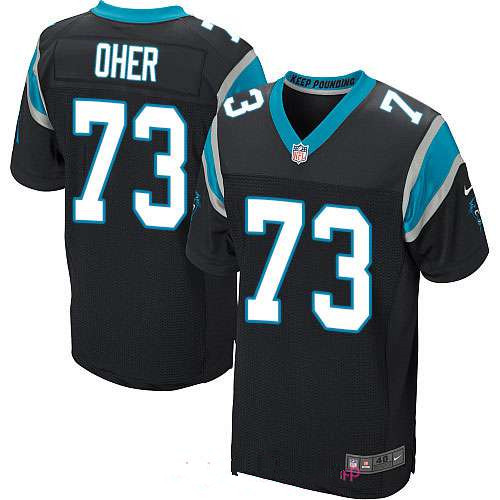 Men's Carolina Panthers #73 Michael Oher Black Team Color Stitched NFL Nike Elite Jersey