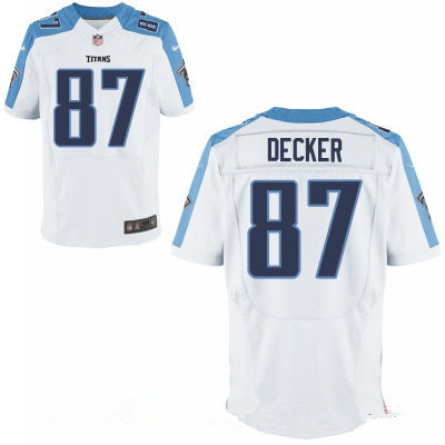 Men's Tennessee Titans #87 Eric Decker White Road Stitched NFL Nike Elite Jersey