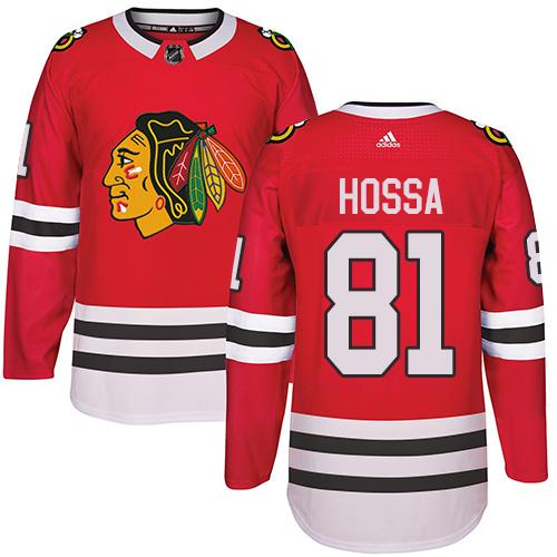 Adidas Chicago Blackhawks #81 Marian Hossa Red Home Authentic Stitched NHL Jersey