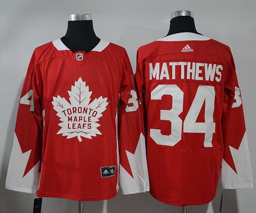 Adidas Toronto Maple Leafs #34 Auston Matthews Red Team Canada Authentic Stitched NHL Jersey