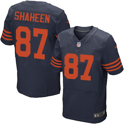 Nike Chicago Bears #87 Adam Shaheen Navy Blue Alternate Men's Stitched NFL Elite Jersey